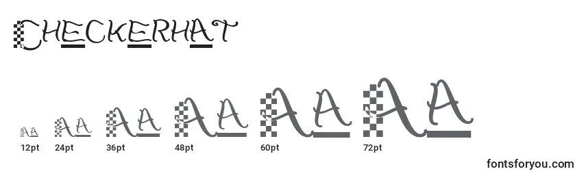 Größen der Schriftart Checkerhat