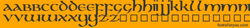 Kellunc Font – Black Fonts on Orange Background