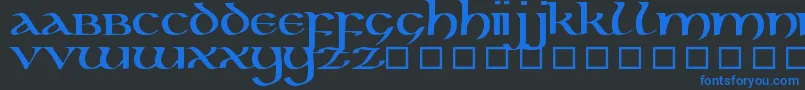 Kellunc Font – Blue Fonts on Black Background