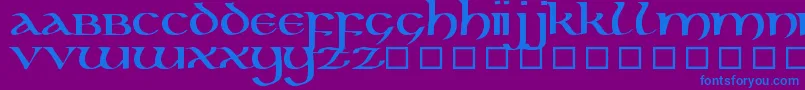 Kellunc Font – Blue Fonts on Purple Background