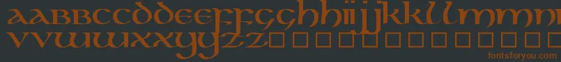 Kellunc Font – Brown Fonts on Black Background