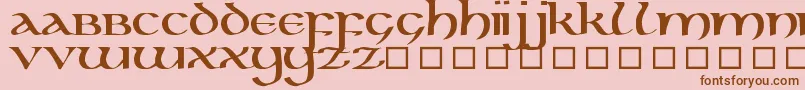 Kellunc Font – Brown Fonts on Pink Background