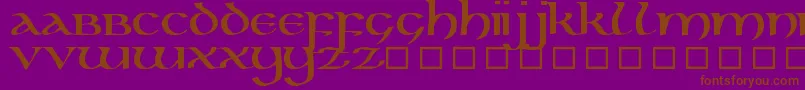 Kellunc Font – Brown Fonts on Purple Background