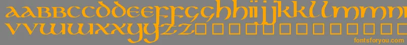 Kellunc Font – Orange Fonts on Gray Background