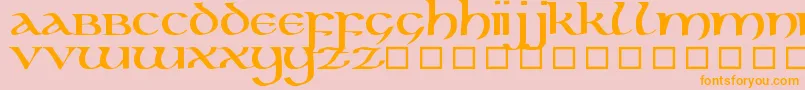 Kellunc Font – Orange Fonts on Pink Background