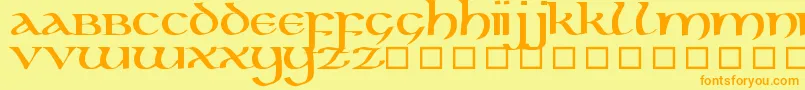 Kellunc Font – Orange Fonts on Yellow Background