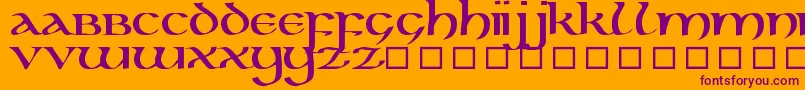 Kellunc Font – Purple Fonts on Orange Background