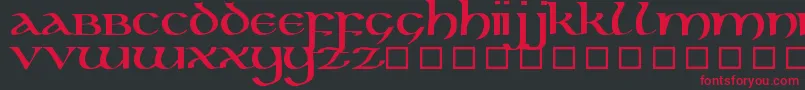 Kellunc Font – Red Fonts on Black Background
