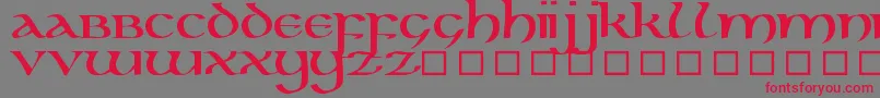 Kellunc Font – Red Fonts on Gray Background