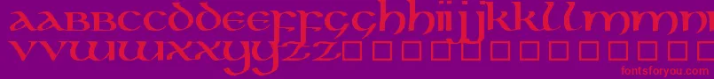 Kellunc Font – Red Fonts on Purple Background