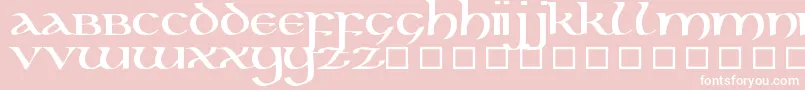 Kellunc Font – White Fonts on Pink Background