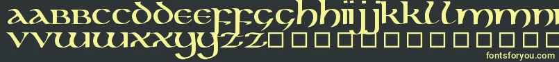 Kellunc Font – Yellow Fonts on Black Background