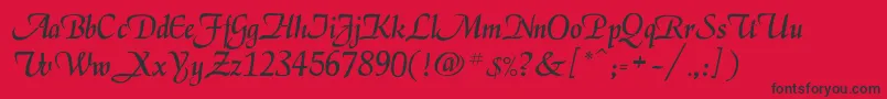 Legarnerd Font – Black Fonts on Red Background