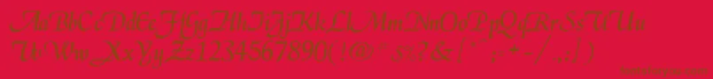 Legarnerd Font – Brown Fonts on Red Background