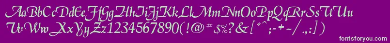 Legarnerd Font – Green Fonts on Purple Background