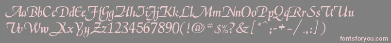 Legarnerd-Schriftart – Rosa Schriften auf grauem Hintergrund