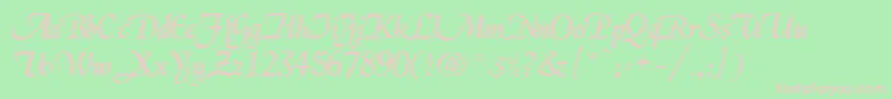 Legarnerd Font – Pink Fonts on Green Background