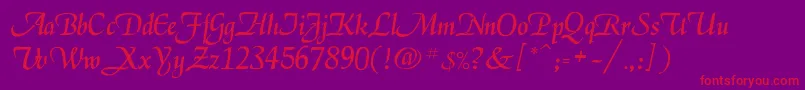 Legarnerd Font – Red Fonts on Purple Background