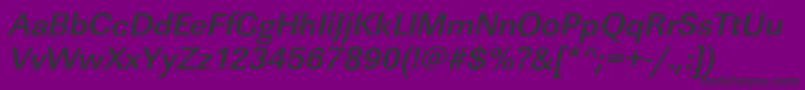 LinearstdBolditalic Font – Black Fonts on Purple Background