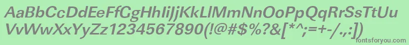Weitere Informationen zur LinearstdBolditalic-Schriftart LinearstdBolditalic-Schriftart – Graue Schriften auf grünem Hintergrund