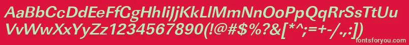 LinearstdBolditalic Font – Green Fonts on Red Background