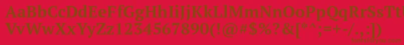 Police PtSerifBold – polices brunes sur fond rouge