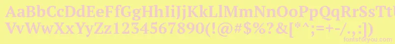 PtSerifBold Font – Pink Fonts on Yellow Background