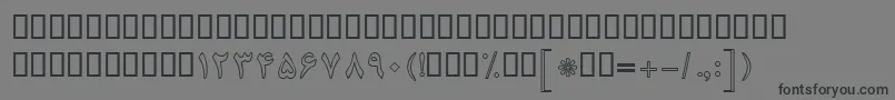 BNazaninOutline Font – Black Fonts on Gray Background