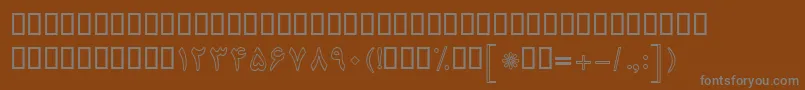 Więcej informacji o czcionce BNazaninOutline Czcionka BNazaninOutline – szare czcionki na brązowym tle