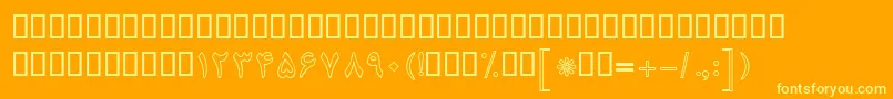 En savoir plus sur la police BNazaninOutline Police BNazaninOutline – polices jaunes sur fond orange
