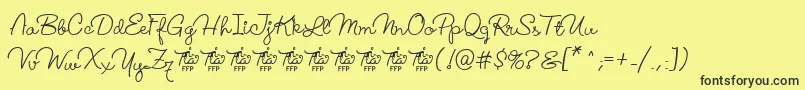 LucemitaFontFfp Font – Black Fonts on Yellow Background
