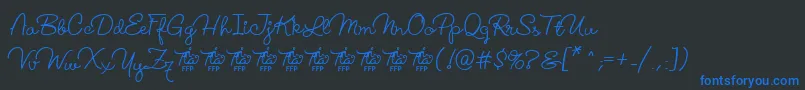 LucemitaFontFfp Font – Blue Fonts on Black Background
