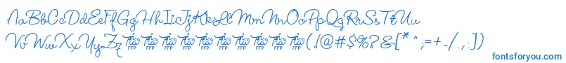 フォントLucemitaFontFfp – 青いフォント