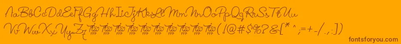 LucemitaFontFfp Font – Brown Fonts on Orange Background