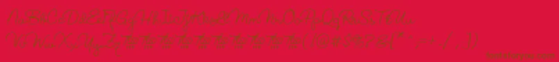 LucemitaFontFfp Font – Brown Fonts on Red Background