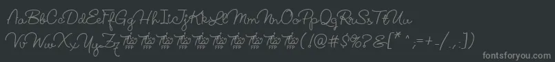 フォントLucemitaFontFfp – 黒い背景に灰色の文字