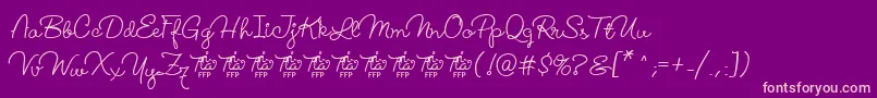 LucemitaFontFfp Font – Pink Fonts on Purple Background
