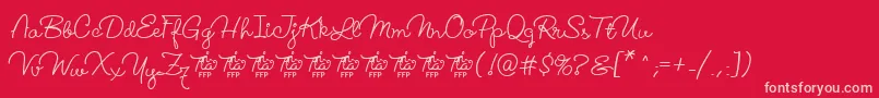LucemitaFontFfp Font – Pink Fonts on Red Background