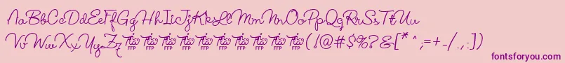 LucemitaFontFfp Font – Purple Fonts on Pink Background