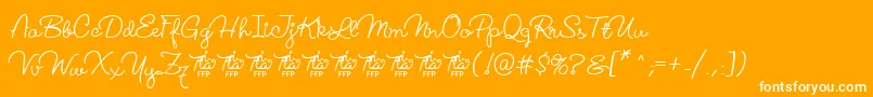 LucemitaFontFfp Font – White Fonts on Orange Background