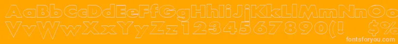 ScreamOutlined Font – Pink Fonts on Orange Background