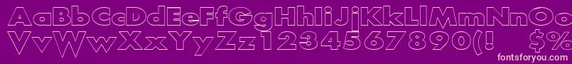 ScreamOutlined Font – Pink Fonts on Purple Background
