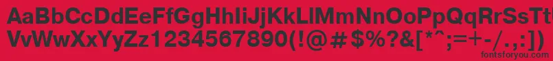 フォントAxcartbd – 赤い背景に黒い文字