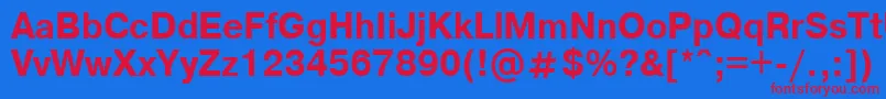 Axcartbd Font – Red Fonts on Blue Background