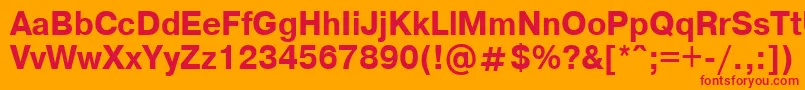 Axcartbd Font – Red Fonts on Orange Background
