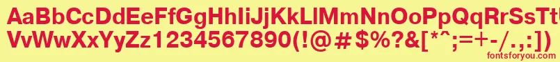 Axcartbd Font – Red Fonts on Yellow Background