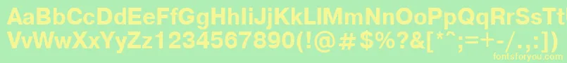Axcartbd Font – Yellow Fonts on Green Background
