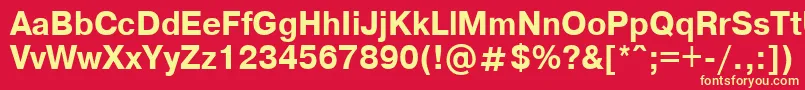 Axcartbd Font – Yellow Fonts on Red Background