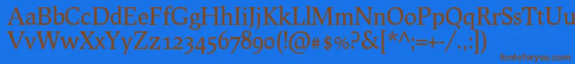 ProcionoRegular Font – Brown Fonts on Blue Background