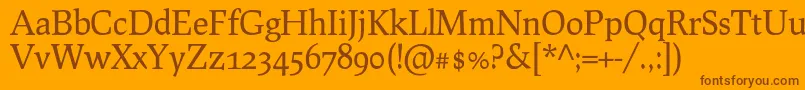 ProcionoRegular Font – Brown Fonts on Orange Background